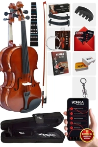 Midex Profesyonel 3/4 Çocuk Kemanı Seti 10-13 Yaş (YASTIK TEL ÇANTA YAY SUSTURUCU REÇİNE)